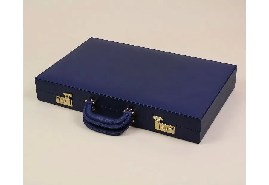 obrazek 4 Gra Backgammon w pięknym skórzanym etui - 58x36x9 cm