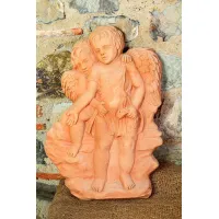 Picture A beautiful bas-relief of angels made of clay - Fornace Masini