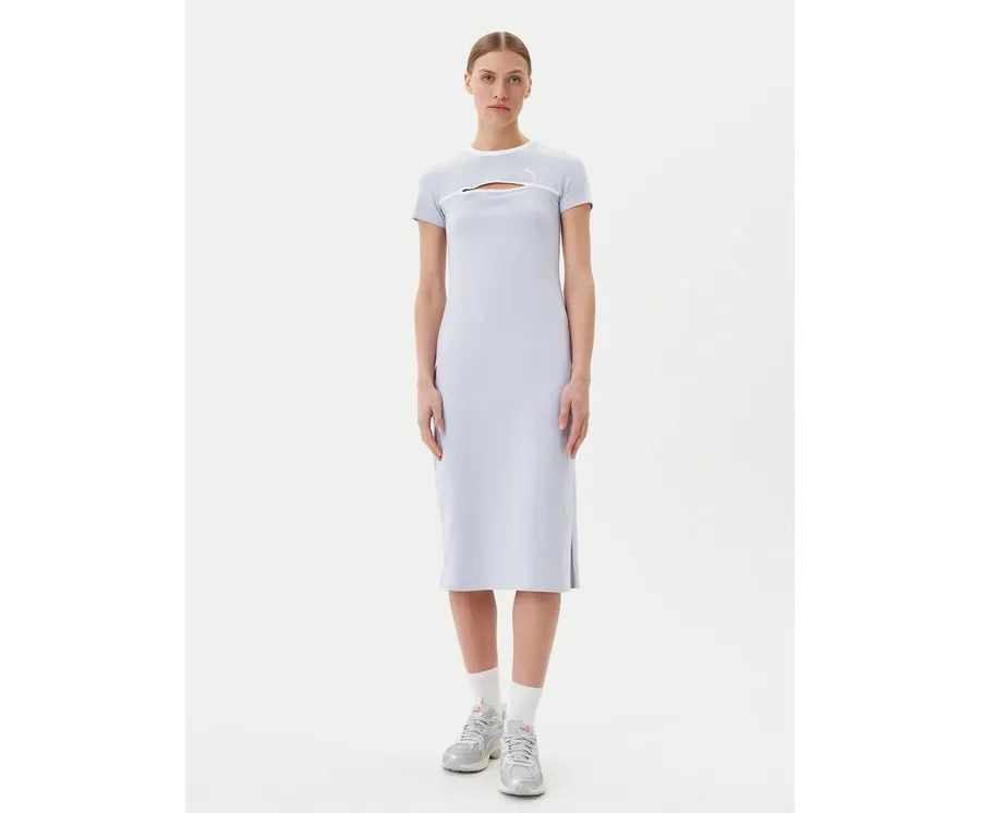 obrazek 1 Puma Sukienka codzienna Ess Cut-Out 629769 Błękitny Slim Fit