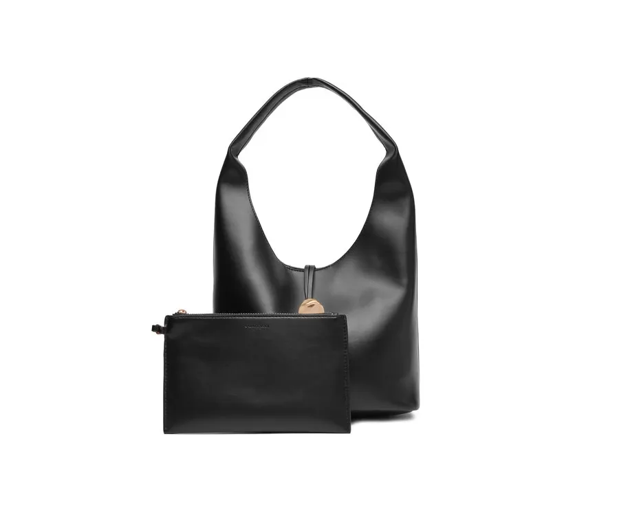 obrazek 1 Calvin Klein Jeans Torebka Stone Lock Slouchy Small Shoulde LV04K3176G Czarny