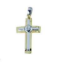 Zdjęcie Genialny męski krzyż o śr.ct.0,01 wym.27x17mm.