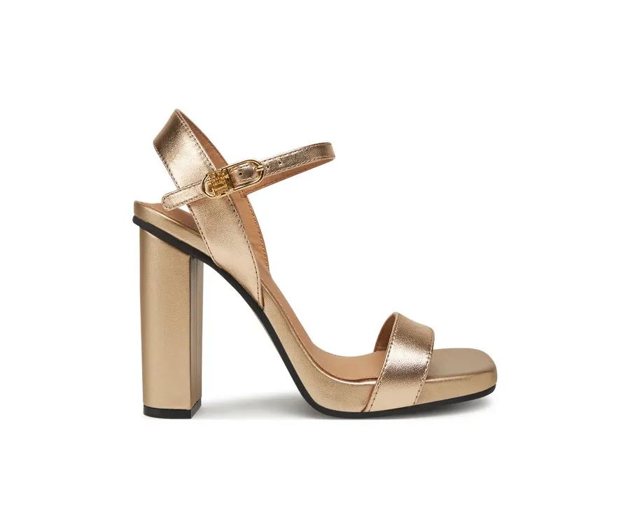 obrazek 1 Tommy Hilfiger Sandały High Heel Golden Leather Sandal FW0FW08674 Złoty