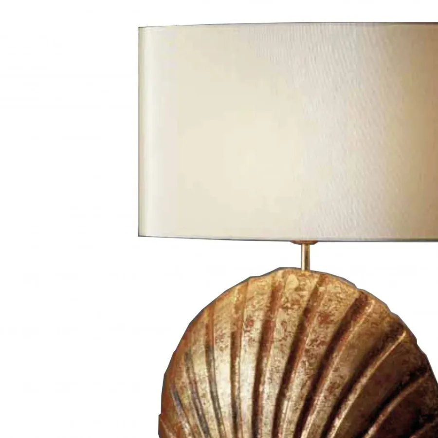 obrazek 3 Duża lampa stołowa z prostokątną metalową podstawą H.48xL.42xP.16 cm