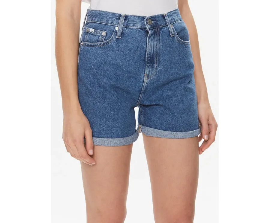 obrazek 1 Calvin Klein Jeans Szorty jeansowe Mom Short J20J222801 Niebieski Mom Fit
