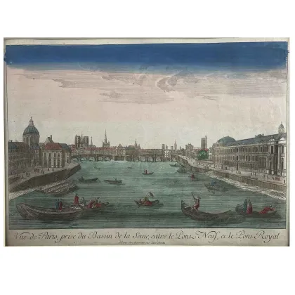Picture View of the Seine in Paris between Pont Neuf and Pont Royal, late 18th century