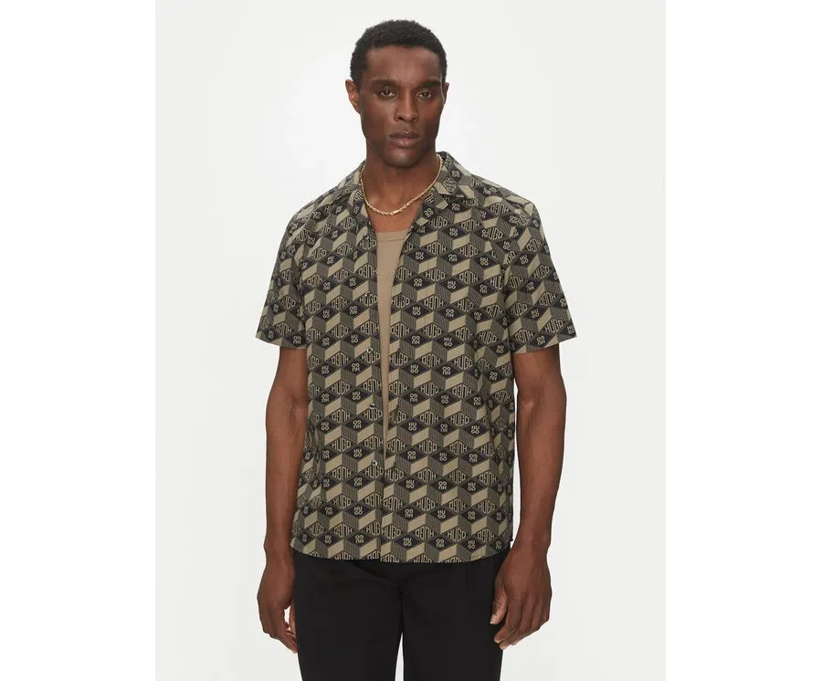 obrazek 1 HUGO Koszula Ellino 50539705 Czarny Relaxed Fit