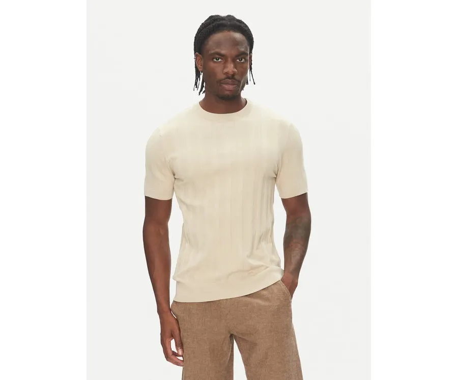 obrazek 1 Lindbergh Sweter 30-804064 Beżowy Relaxed Fit