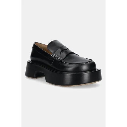 Zdjęcie JW Anderson mokasyny skórzane Platform Moccasin męskie kolor czarny FW0168.LA0020.999