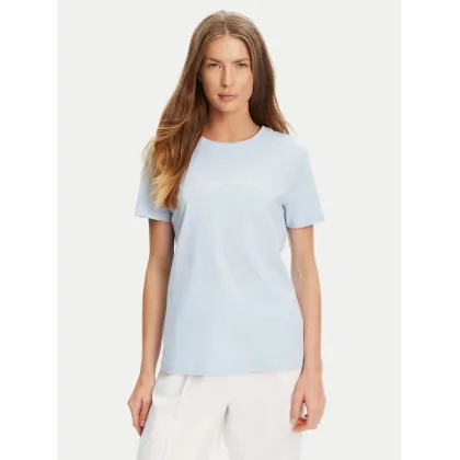Zdjęcie Tommy Hilfiger T-Shirt Script WW0WW45746 Błękitny Regular Fit