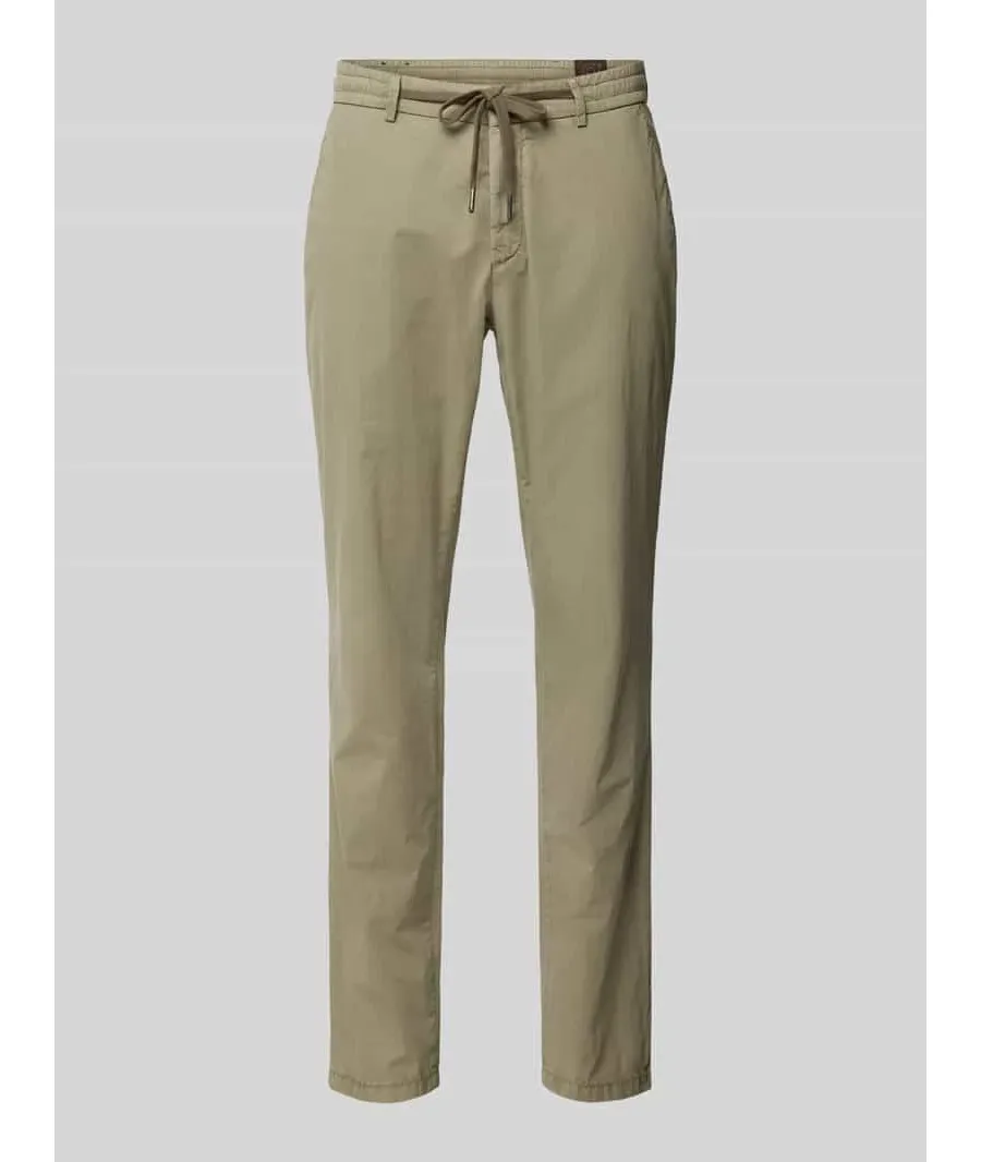 obrazek 1 Spodnie o kroju slim fit w jednolitym kolorze model ‘TAIKAN’