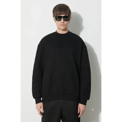 Zdjęcie Butter Goods bluza Embossed Logo Crewneck Sweatshirt męska kolor czarny z kapturem z nadrukiem BGQ423D11104