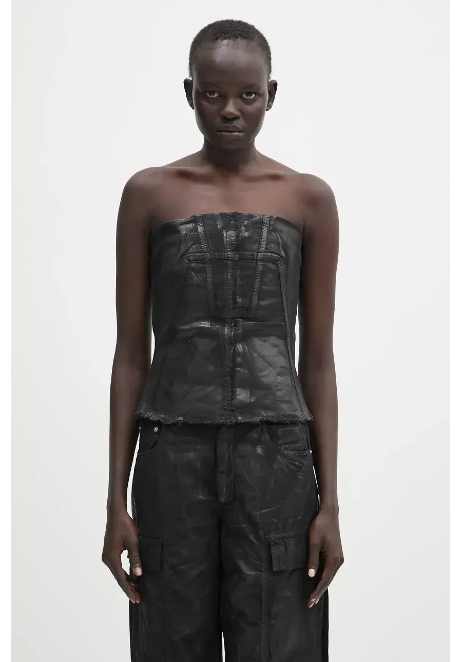 obrazek 1 Rick Owens DRKSHDW top Bustier Top damska kolor czarny gładka DS01E3127.SCF