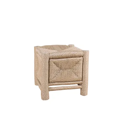 Zdjęcie Unikalny zamknięty stołek do ogrodu z naturalnego drewna tekowego