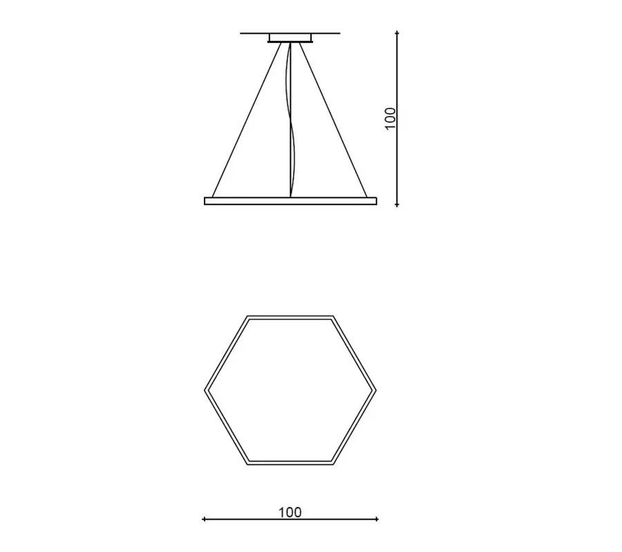 obrazek 2 Mosiężny żyrandol z wyjątkowej kolekcji Hexagon - Il Paralume Marina