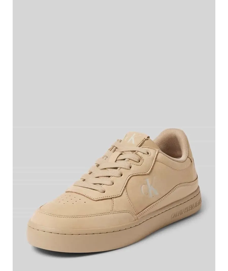 obrazek 1 Sneakersy skórzane z nadrukiem z logo