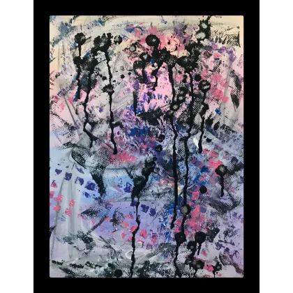 Zdjęcie Black rain, mixed media na papierze