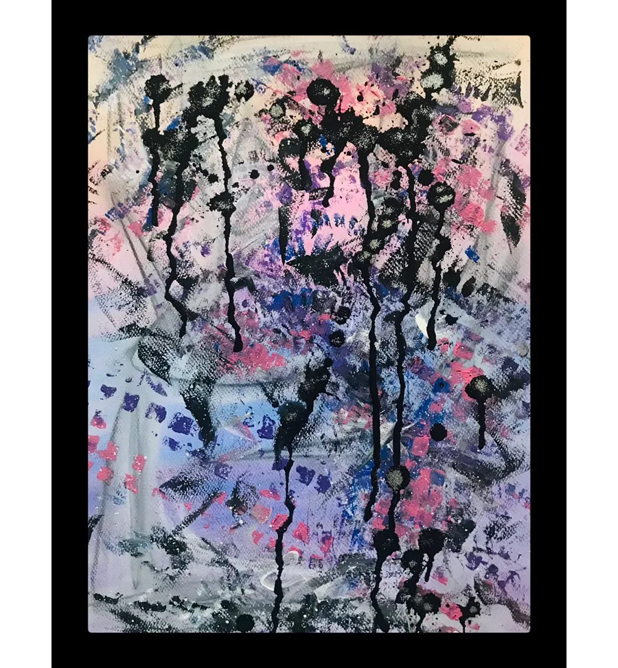obrazek 1 Black rain, mixed media na papierze