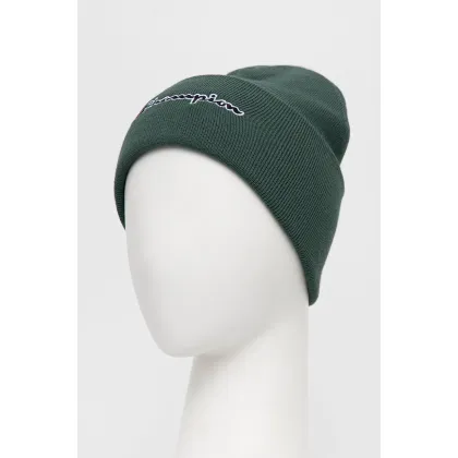Zdjęcie Champion czapka kolor zielony z grubej dzianiny 805678-SLI