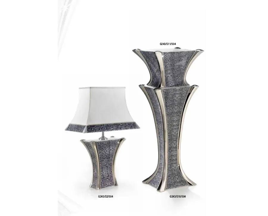 obrazek 1 Ceramiczna kolumna, donica, lampa dekoracyjna zdobiona wzorem skóry węża