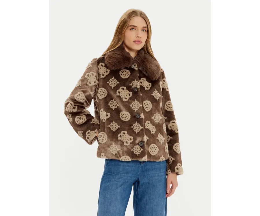 obrazek 1 Guess Futro Karine W4BL00 WE9V0 Brązowy Regular Fit