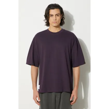 Zdjęcie Alpha Industries t-shirt bawełniany Logo BP męski kolor fioletowy gładki 146507