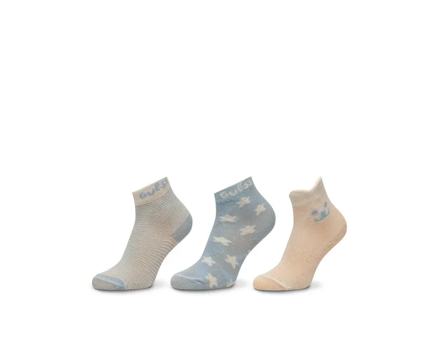 obrazek 1 Guess Zestaw 3 par wysokich skarpet dziecięcych H5RZ04 Z3G10 Niebieski