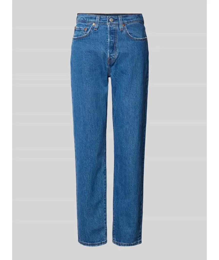 obrazek 1 Jeansy o kroju regular fit ze szlufkami na pasek model ‘501 CROP JAZZ POP’