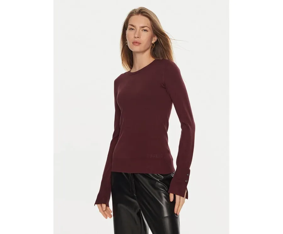 obrazek 1 Guess Sweter Elinor W2YR30 Z2V62 Bordowy Regular Fit