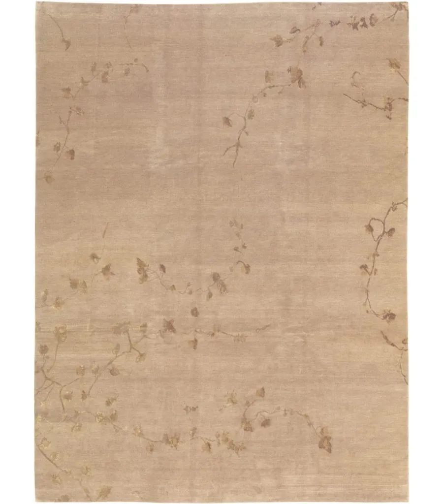 picture 1 Beige wool carpet inspired by ivy leaves