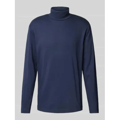 Zdjęcie Bluzka o kroju regular fit z mieszanki bawełny z długim rękawem i golfem