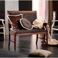 Picture A tasteful upholstered 2-seater sofa - Fratelli Mirandola