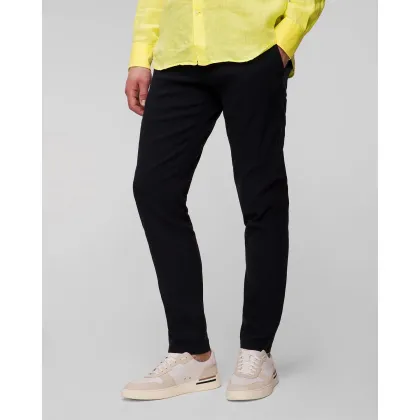 Zdjęcie Granatowe Spodnie Lniane Męskie Alberto Rob-tech Linen