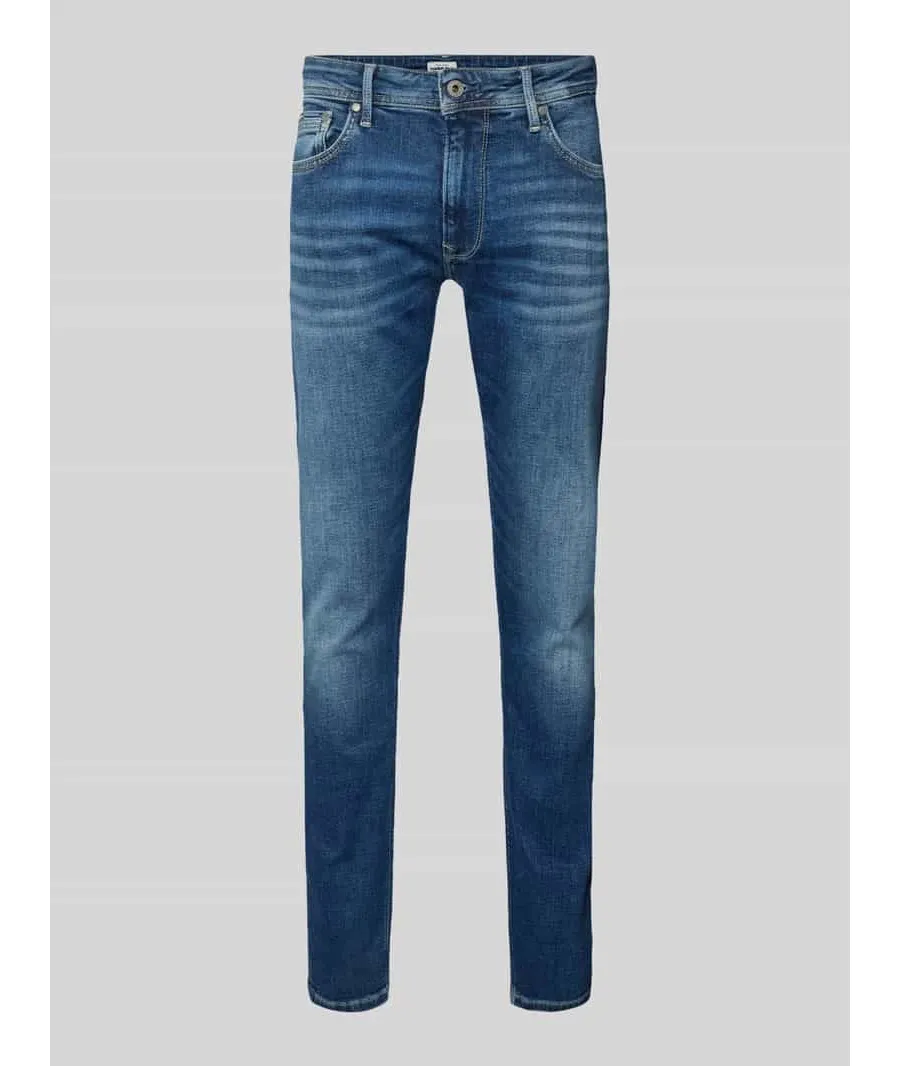 obrazek 1 Jeansy o kroju slim fit z 5 kieszeniami model ‘STANLEY’