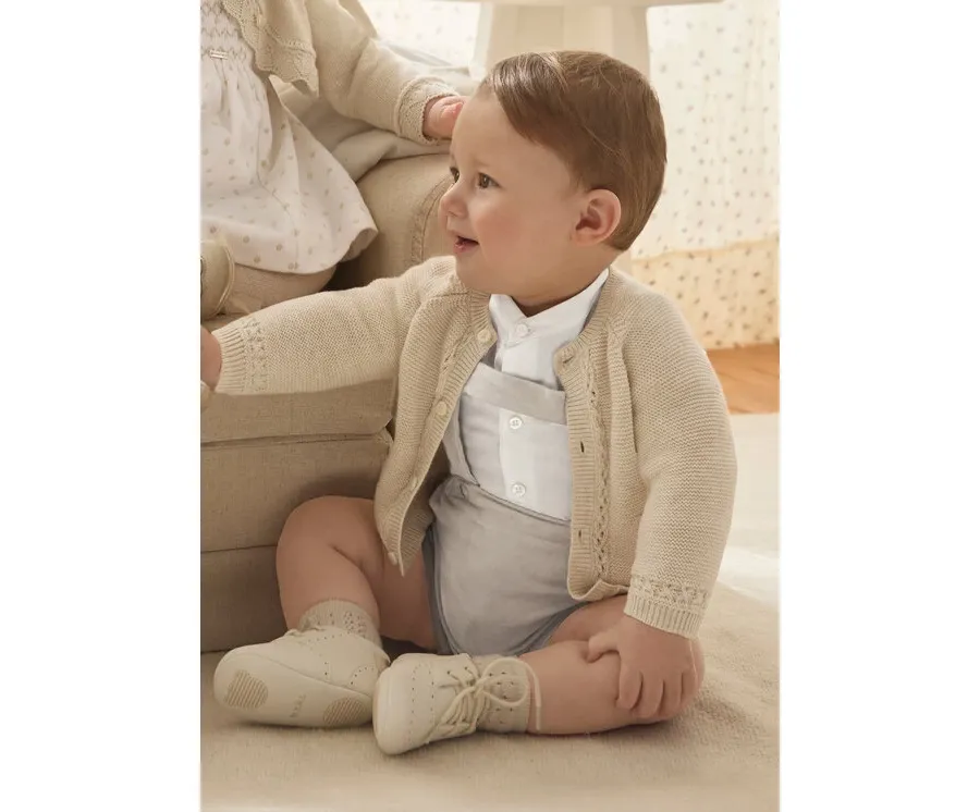 obrazek 1 Mayoral Komplet body i szorty 2248 Beżowy Regular Fit