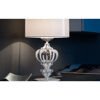 Picture An avant-garde lamp on a chest of drawers for a designer living room