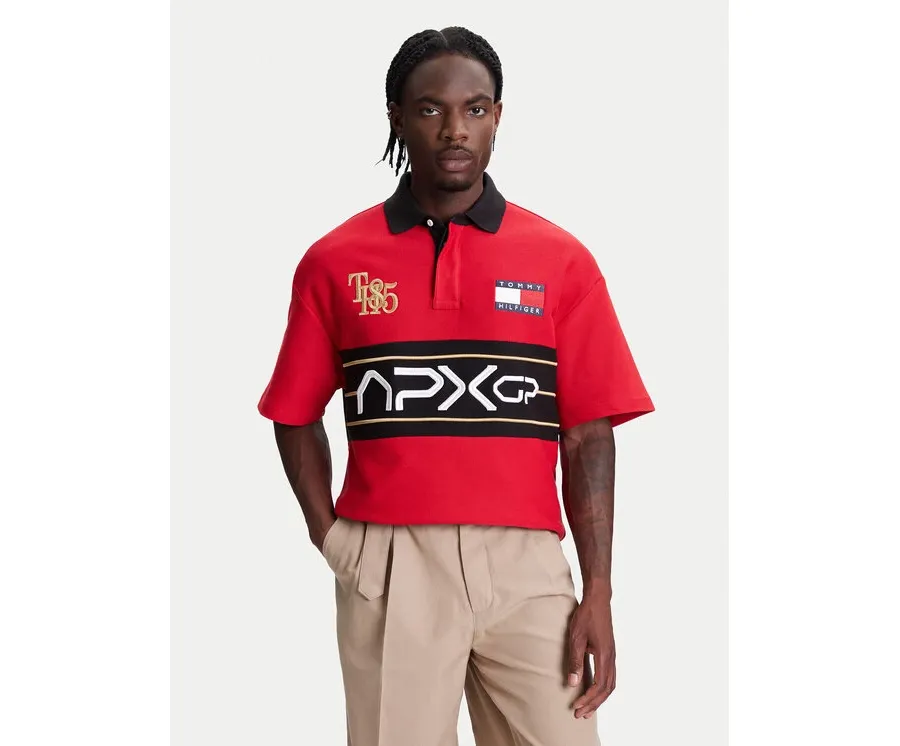 obrazek 1 Tommy Hilfiger Polo F1 Movie Race Day MW0MW41393 Czerwony Relaxed Fit
