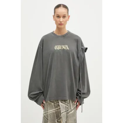 Zdjęcie Ottolinger longsleeve bawełniany Deconstructed Oversized Longsleeve kolor szary 2215010111