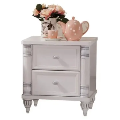 Zdjęcie Niebanalna, biała szafka nocna do młodzieżowego pokoju - Cilek