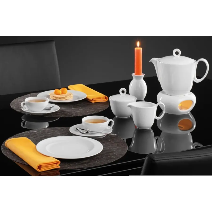 obrazek 6 Stylowa porcelanowa filiżanka do cappuccino zdobiona szarym wzorem - Seltmann Weiden