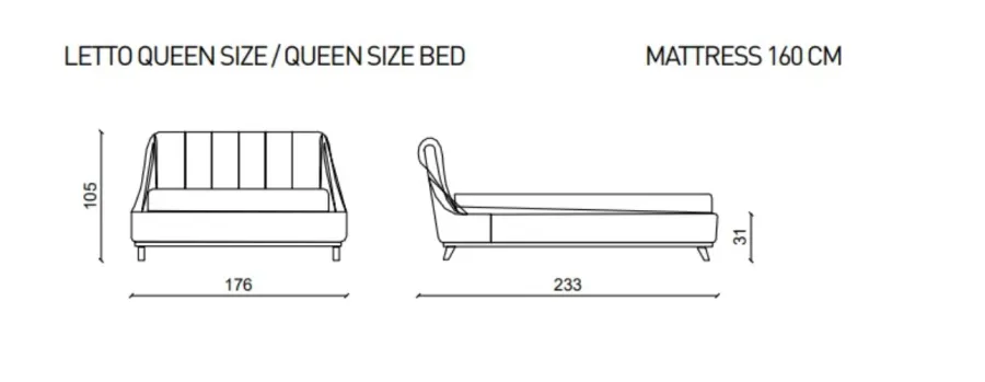 obrazek 4 Stylowe, włoskie łóżko z litego drewna, queen size - Ulivi Salotti