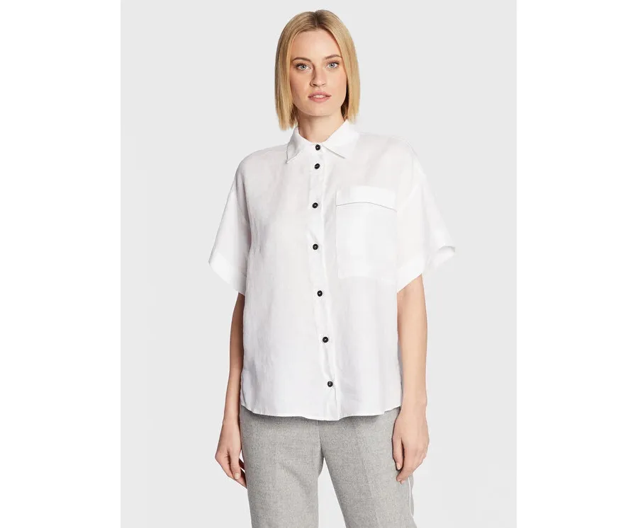 obrazek 1 Peserico Koszula S06048T0 Biały Relaxed Fit
