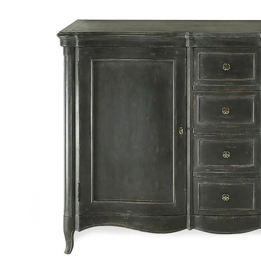 obrazek 3 Piękna komoda z dwoma drzwiami i czterema szufladami H.100xL.178xP.52 cm