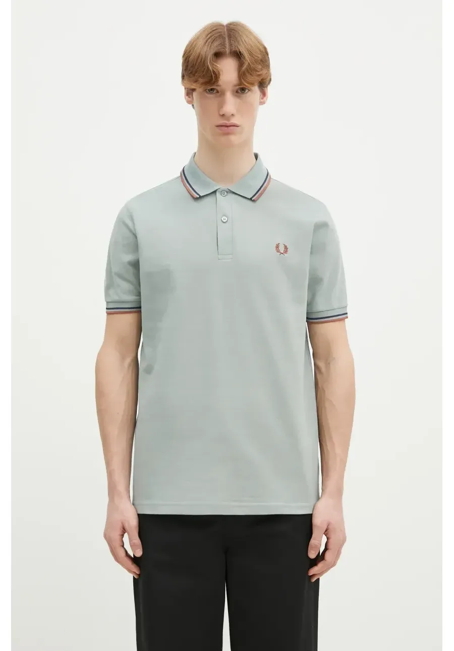 obrazek 1 Fred Perry polo bawełniane męski kolor zielony gładki M3600.Y26