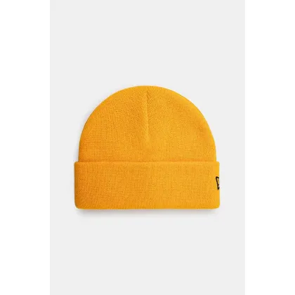 Zdjęcie New Era czapka z domieszką wełny SHORT CUFF KNIT kolor pomarańczowy 60565446