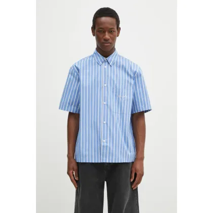 Zdjęcie Axel Arigato koszula Daily Shirt męska kolor niebieski relaxed z kołnierzykiem klasycznym A2902002