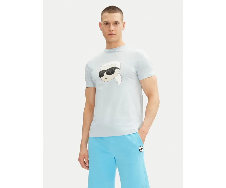 obrazek 1 KARL LAGERFELD T-Shirt 755073 552251 Błękitny Regular Fit