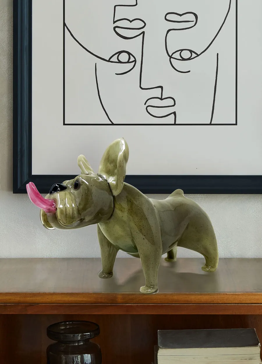 obrazek 1 Elegancka rzeźba bulldoga szkło Murano