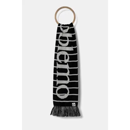 Zdjęcie No Problemo szalik No Problemo Striped Scarf kolor czarny wzorzysty NP90103.02