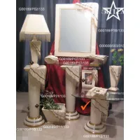 Zdjęcie Oryginalny włoski stolik kawowy z ceramiki i pereł