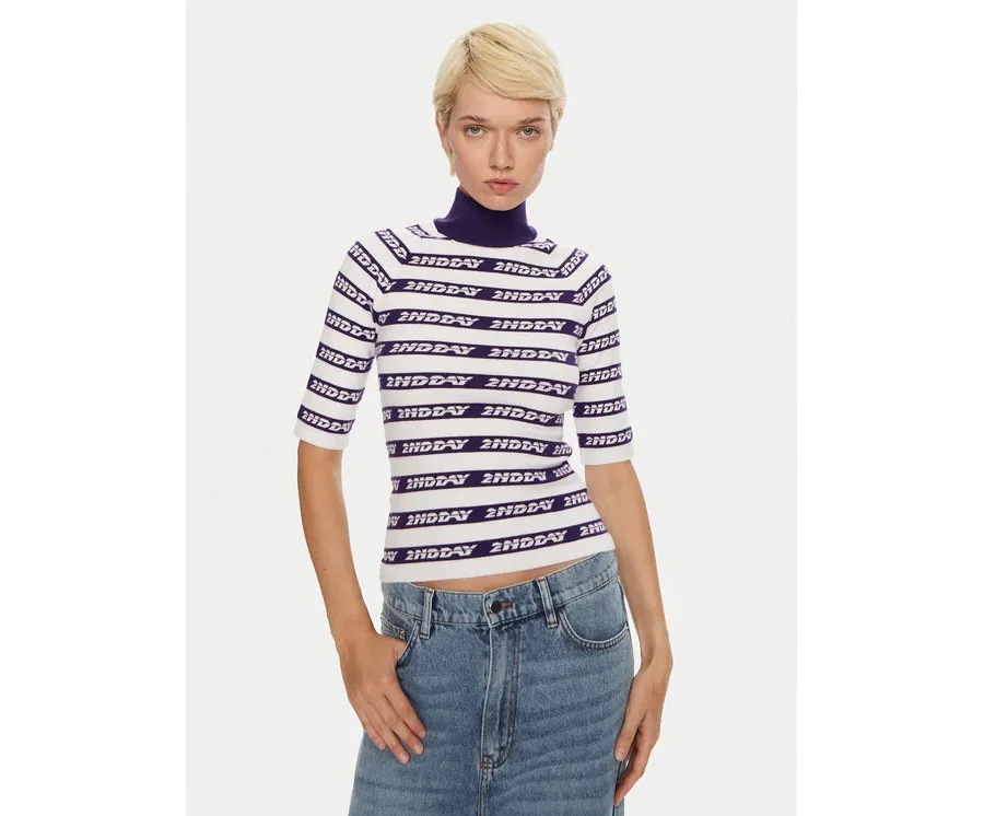 obrazek 1 2NDDAY Sweter Matt 2245345404 Niebieski Slim Fit